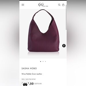 Sasha Hobo grain leather bag